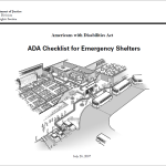 ADA Department of Justice Released checklist - guiding emergency management on accessibility in emergency shelters